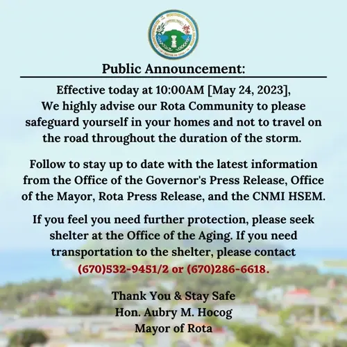 Rota residents advised to shelter in place