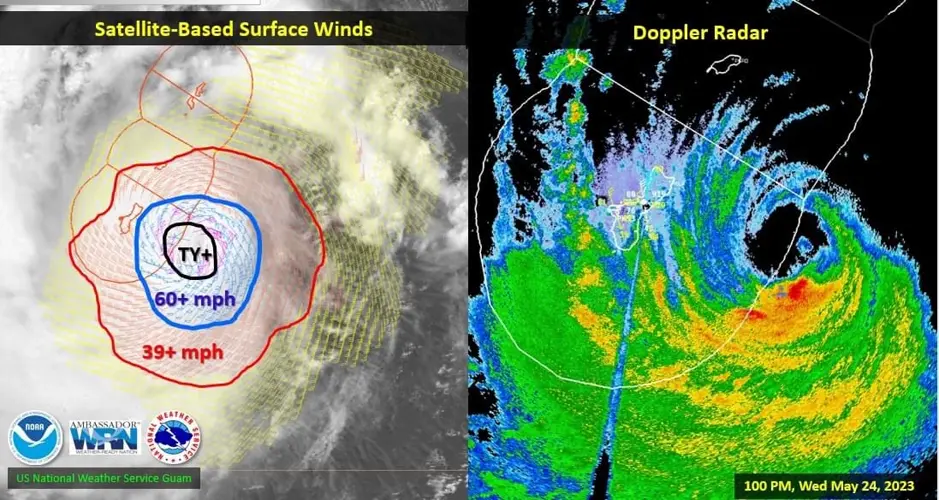 Typhoon Mawar shifts north, flash flood warning issued