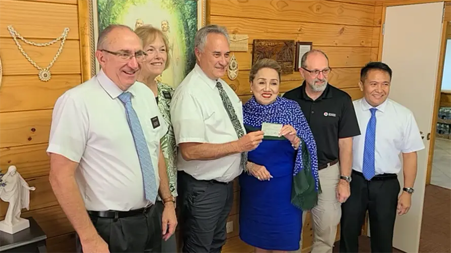 LDS Church makes generous donation to American Red Cross Guam Chapter for storm relief