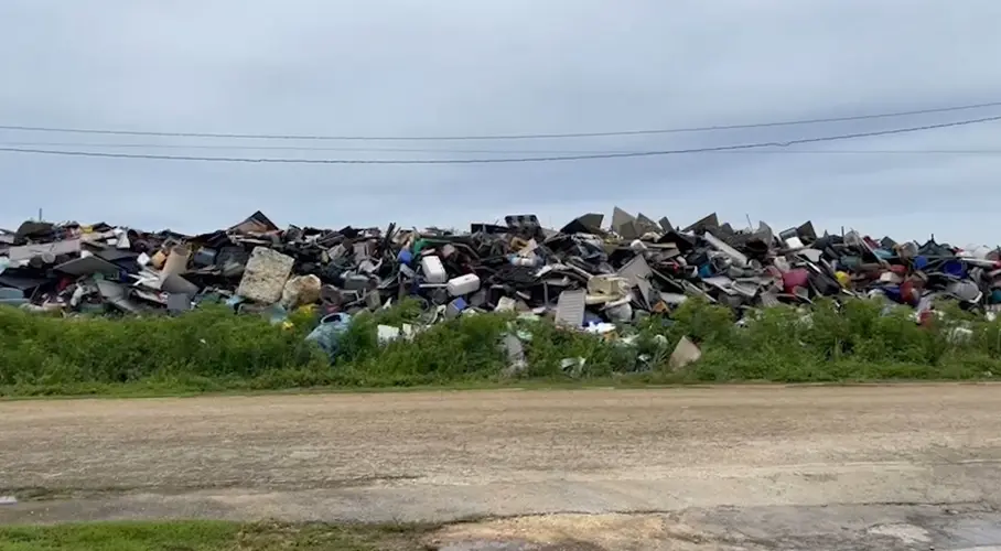 Concerns pile up over neighboring typhoon debris site
