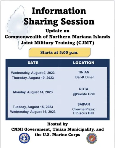 CNMI Joint Military Training project to hold community info sessions