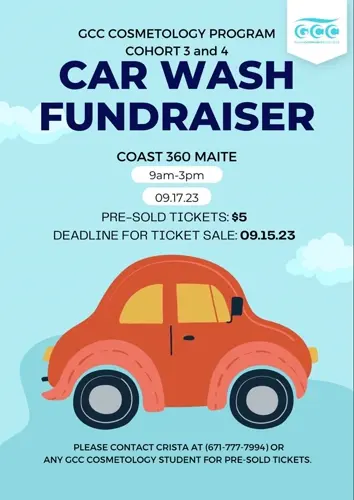 Carwash fundraiser for GCC cosmetology program