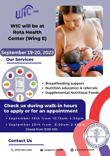WIC CNMI will be at Rota Health Center