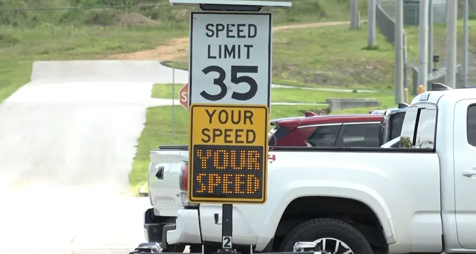 Radar digital speed display collects data and serves as speeding deterrent