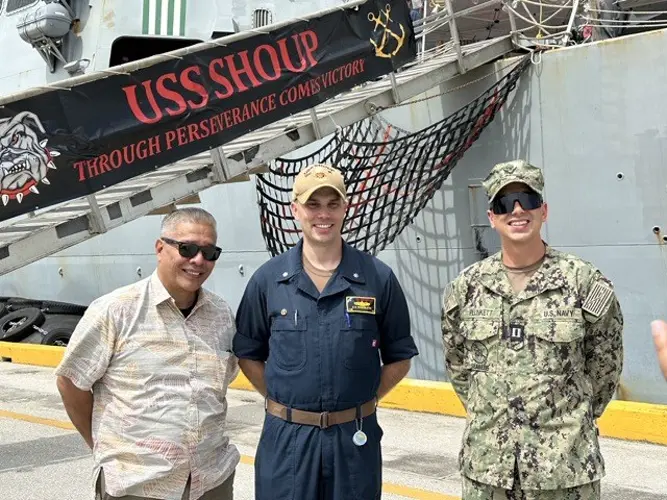 USS Shoup visits Saipan