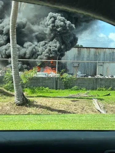 Firefighters respond to fire at GSA property in Piti