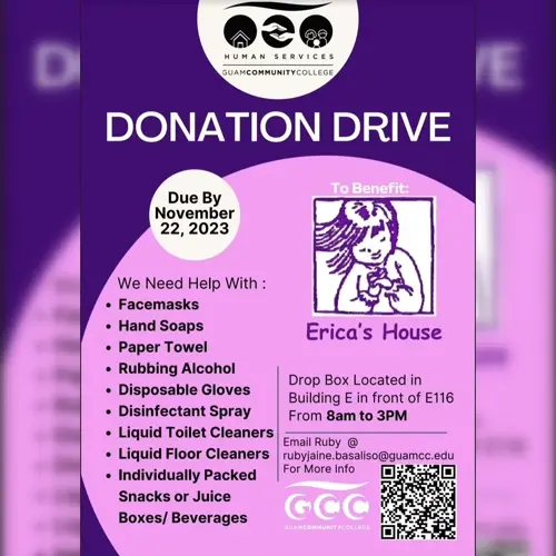 Donation drive for Erica's House