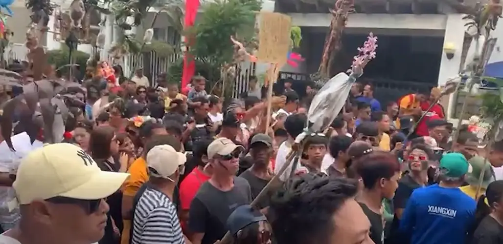 Filipinos celebrate the Ati Atihan Festival, the oldest in the Philippines