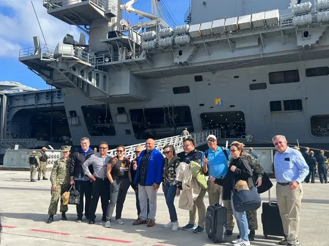 USS Theodore Roosevelt arrives on Guam's shores