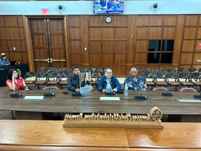 Guam Police Department Chief and staff leave before hearing public testimony