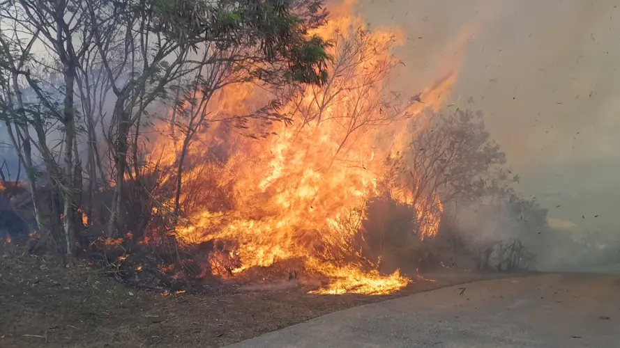 CNMI authorities battle wildfire on Wireless Ridge