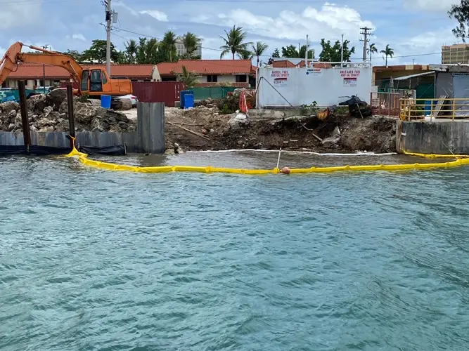 Authorities investigate oil spill at Hagatna Marina