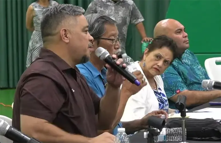 Island leaders clash during talks to rebuild Simon Sanchez