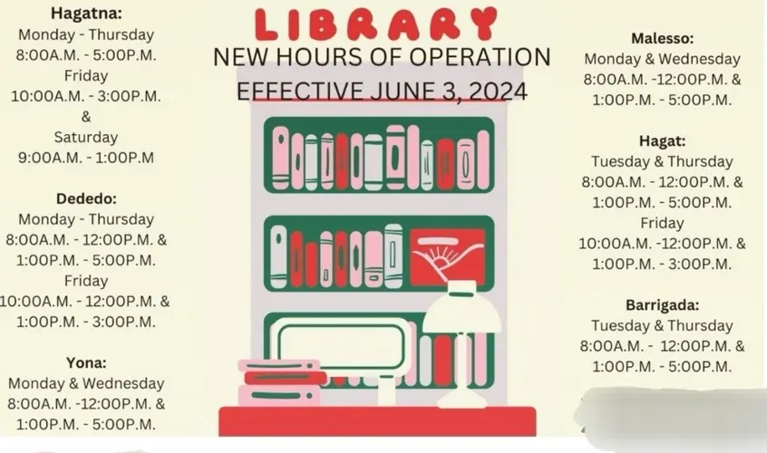 Guam Public Library System announces extended operating hours