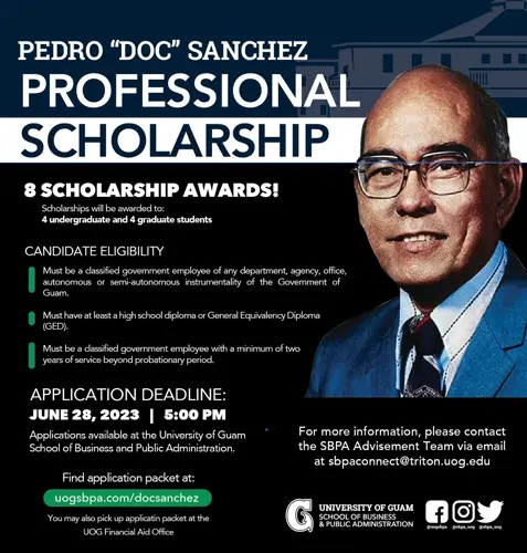 UOG: Pedro "Doc" Sanchez Professional Scholarship open for applications