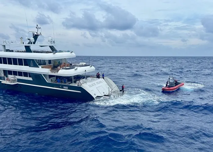 U.S. Coast Guard rescues motor yacht crew 200 miles west of Republic of Palau