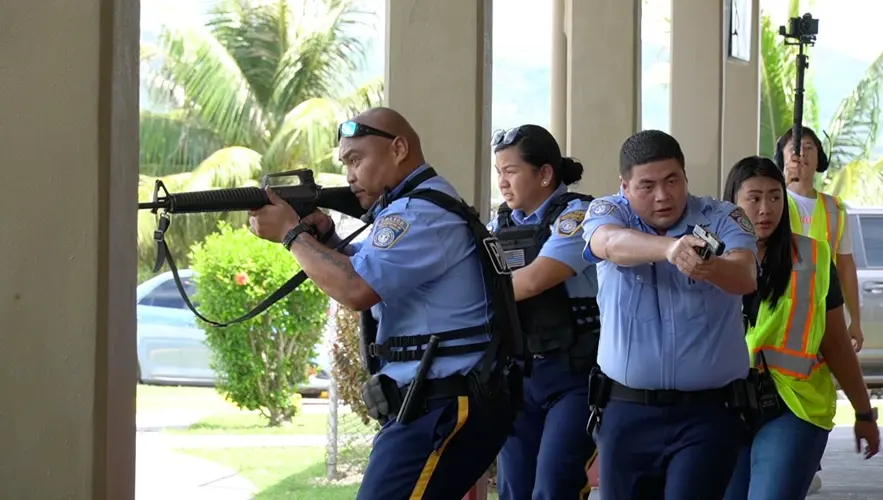 Authorities train to respond in active shooter drill at CNMI schools