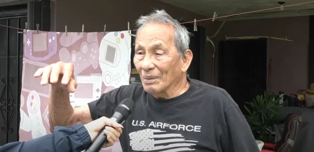 Downpour doesn't put damper on World War II survivor's resiliency