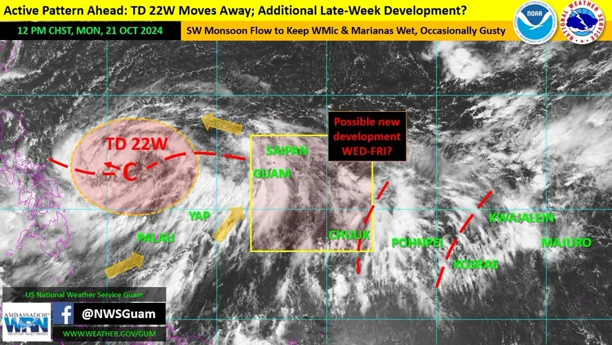 Meteorologists eye more wet weather for the Marianas