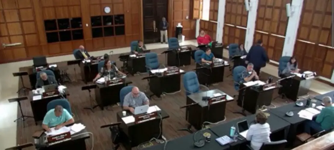 'Inappropriate gesture' interrupts emergency session