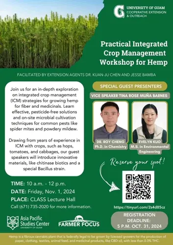 Agriculture experts talk sustainable management of hemp crops at University of Guam workshop