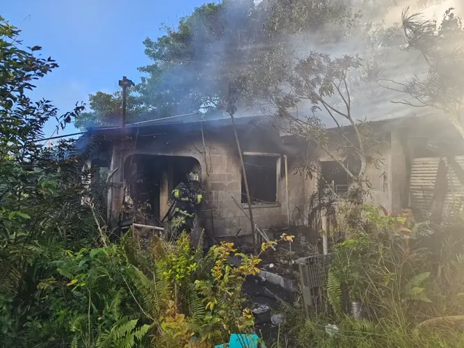 Fire destroys home in Yigo