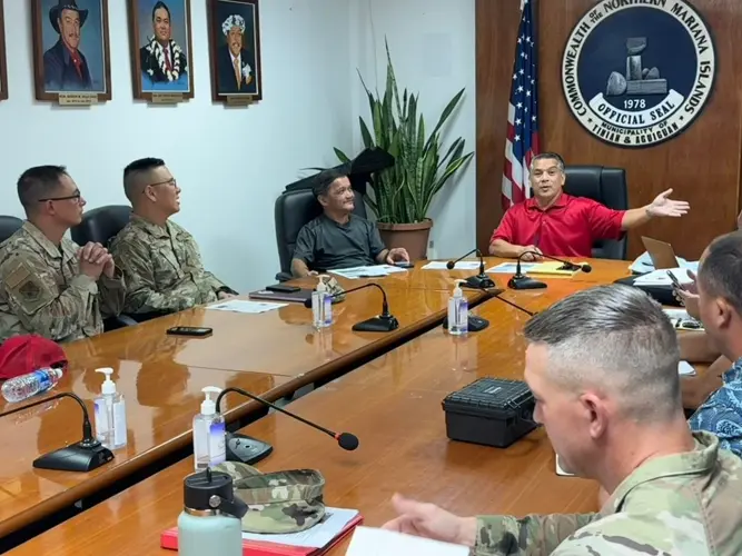 Officials meet over military projects in Tinian