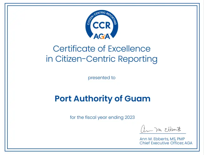 Port earns prestigious National Transparency Award for the fourth time