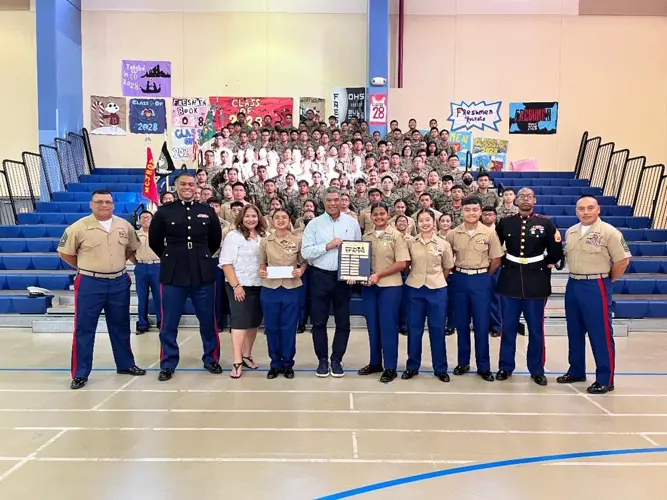 Okkodo and Notre Dame High Schools win 2024 Toys for Tots High School challenge