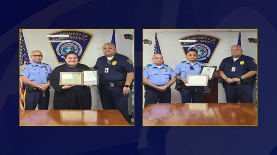 Police officer, emergency dispatcher commended for “life saving action”