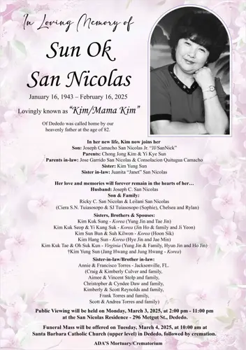 Sun Ok San Nicolas