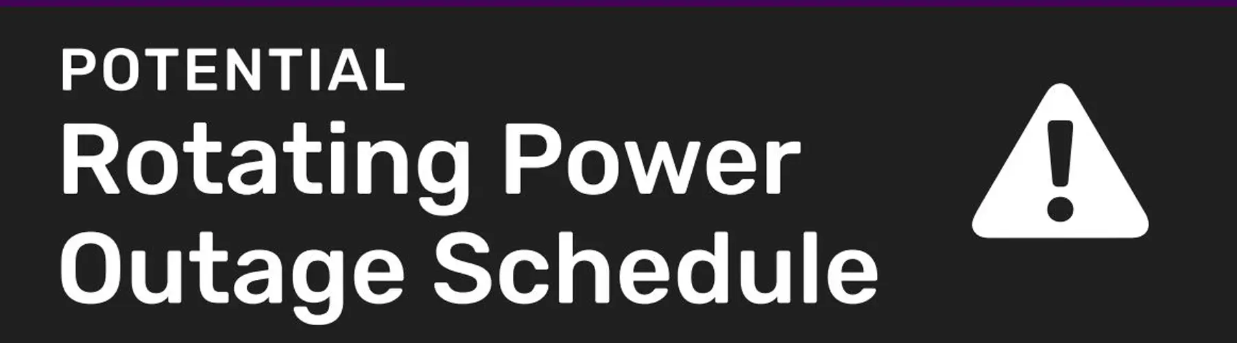 Possible implementation of rotating outage schedule