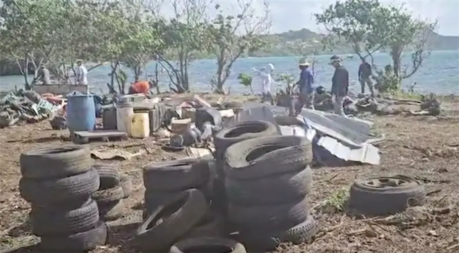 Several GovGuam agencies and volunteers work to restore Pago Bay shoreline