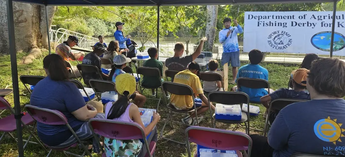 Department of Agriculture partnered with Greg Perez Foundation to host fishing clinic for foster children