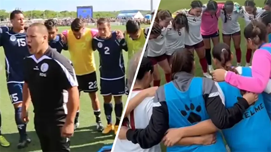 Guam's national soccer teams make reciting the Inifresi a core part of the game