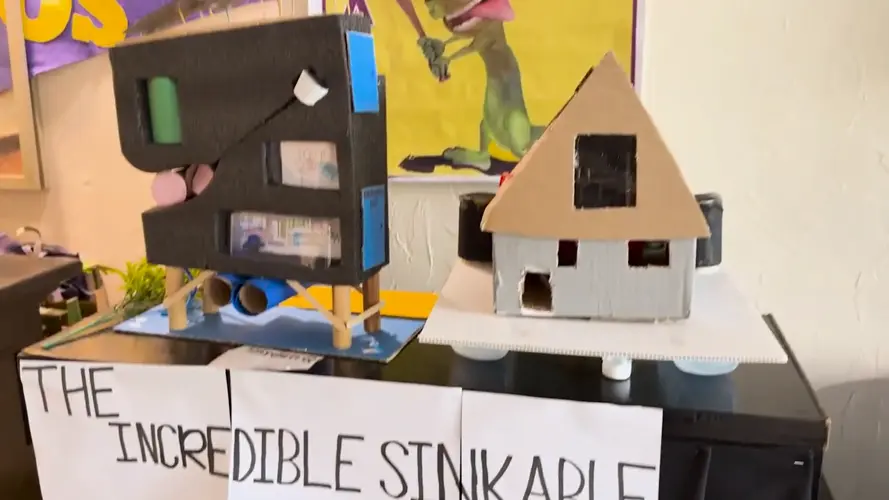 GW students take on rising sea levels with 'The Incredible Sinking House'