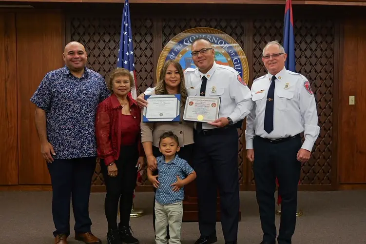 Ronnie Chiguina promoted to Assistant Fire Chief in ceremony held Monday