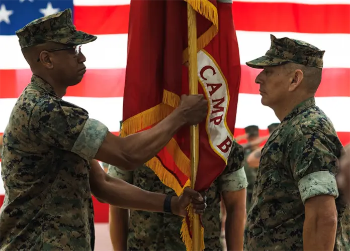 Camp Blaz welcomes new Commanding Officer as Col. Govea passes the torch