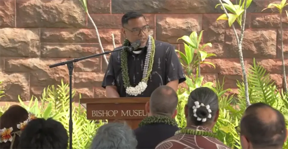 Latte Stone and Hornbostel collection return ceremony in Hawai'i