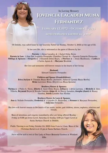 Jovencia Lacaden Muna Fernandez