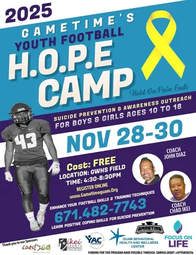 Youth football H.O.P.E. Camp