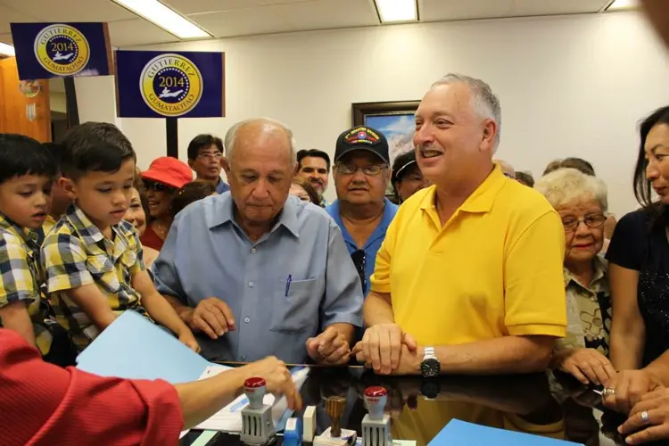 Gutierrez/Gumataotao file gubernatorial candidacy paperwork