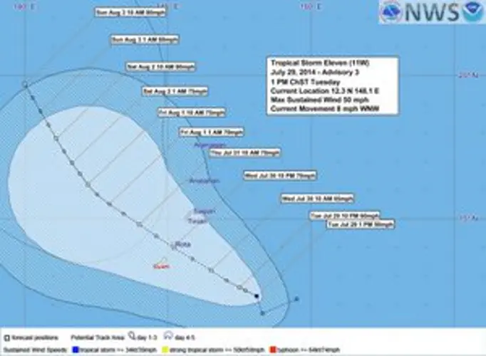 Guam tracks Tropical Storm Halong
