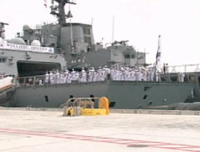 Two Korean navy ships make port in Apra Harbor