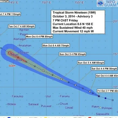 Tropical storm will threaten Marianas