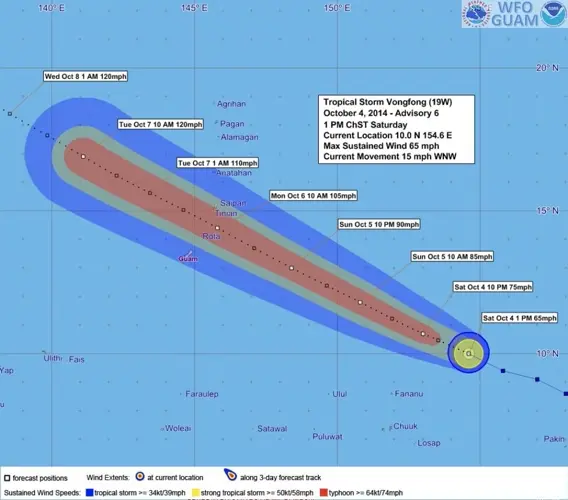 Storm approaching typhoon strength