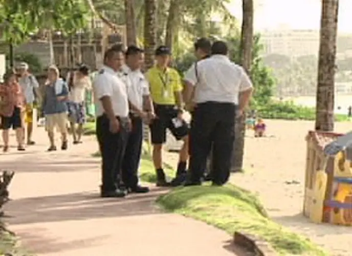 Tourist fights for his life after near-drowning at beach