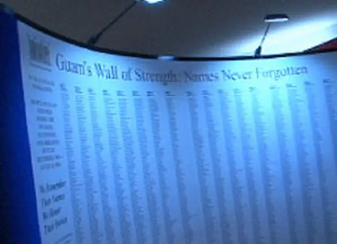 15,000 names listed on "Guam's Wall of Strength"