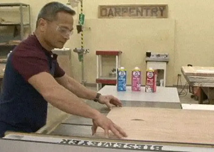 Dave Santos teaches carpentry to young Bulldogs