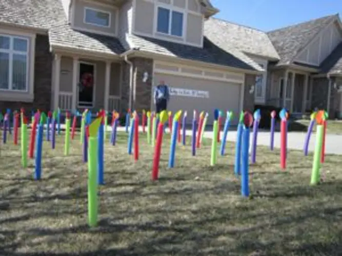Friends surprise Council Bluffs man with 90 foam candles for his birthday